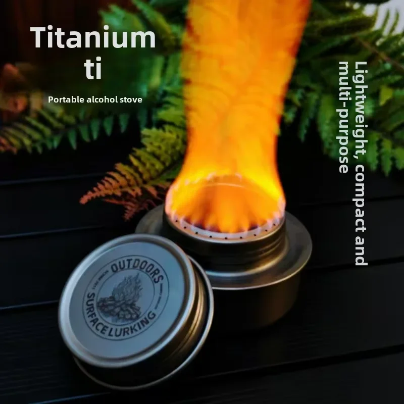 GO PEAK Newest Portable Pure Titanium Alcohol Furnace Liquid Solid Alcohol Outdoor Camping Hiking Backpacking Picnic Stove - view 2