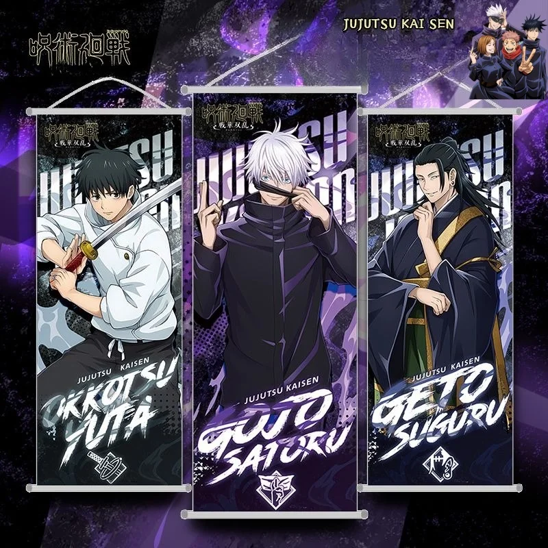 arte-de-parede-decorativa-criativa-com-padrao-de-anime-jujutsu-kaisen-ryomen-sukuna-gojo-satoru-inumaki-toge-fushiguro-megumi