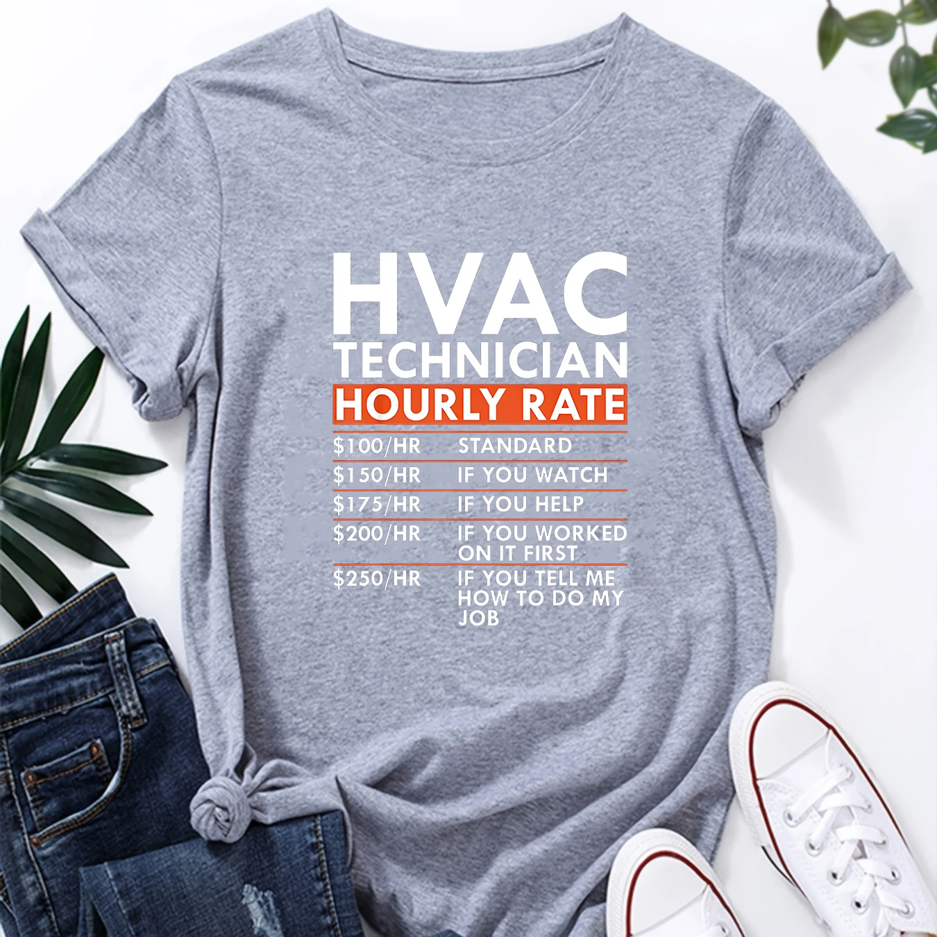 Hvac Technician Printed T-Shirt Women Street Trend Harajuku Summer New T Shirt Casual Round Neck Short Sleeve Tops 2024