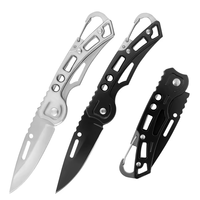 Portable Folding Pocket Knife, Stainless Steel Blade, Camping Travel Unboxing and Cutting Tool, Keychain Pendant