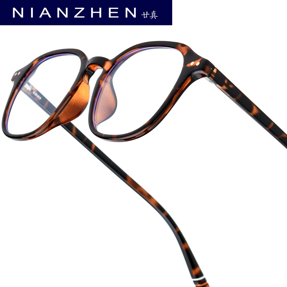 

NIANZHEN TR90 Eyeglasses Frame Men Square Brand Design Glasses Women Retro Vintage Ultralight-Weight Eyewear Spectacles 210576