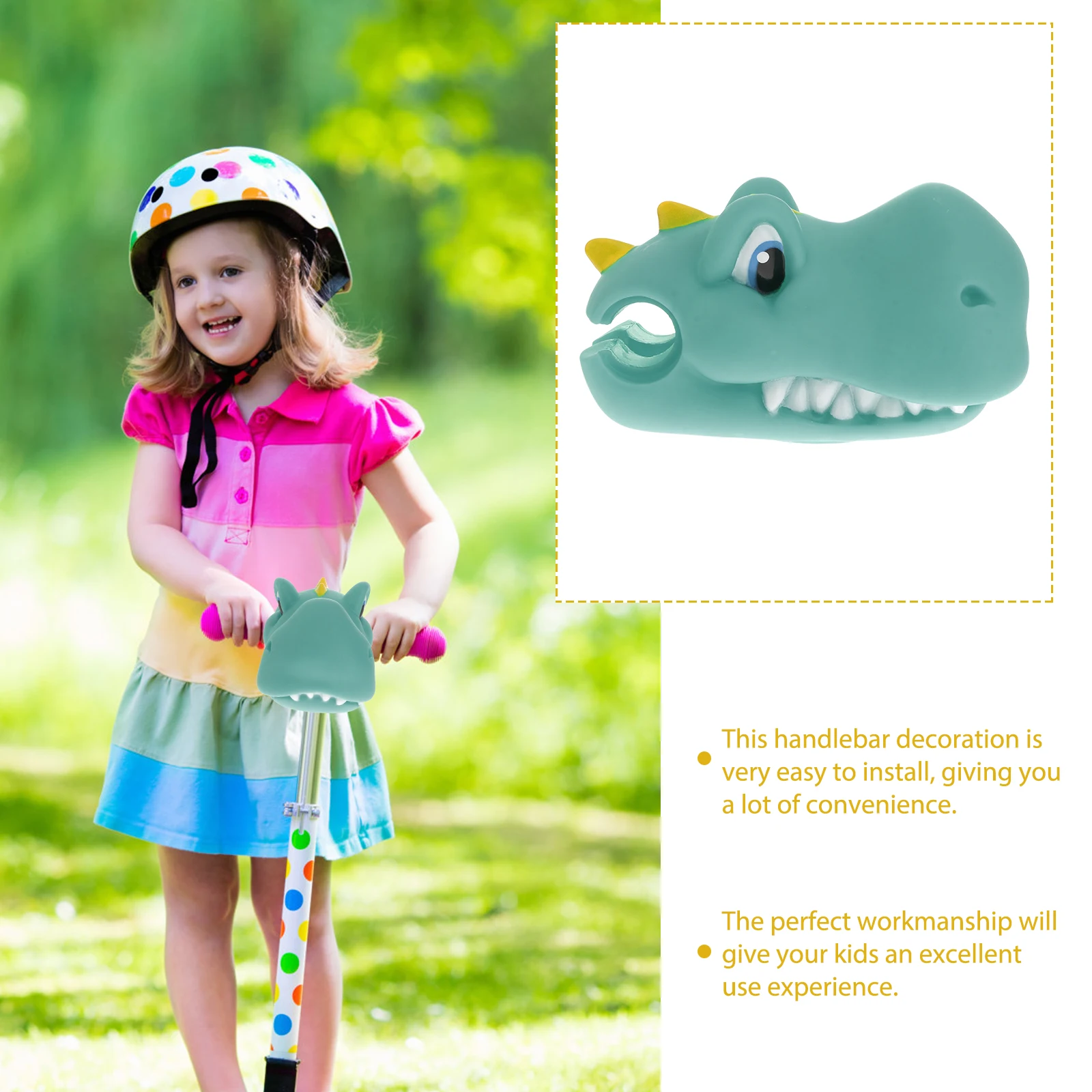 Electric Scooter for Adults Balance Bike decorations Handlebar Silicone Part Girl Dinosaurs Toys