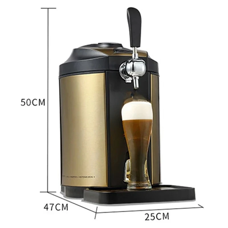 5L Keg Automatic Self-Brewing Beer Equipment Mini Semiconductor Cooling Draft Beer Dispenser Small Barbecue Draft Beer Machine