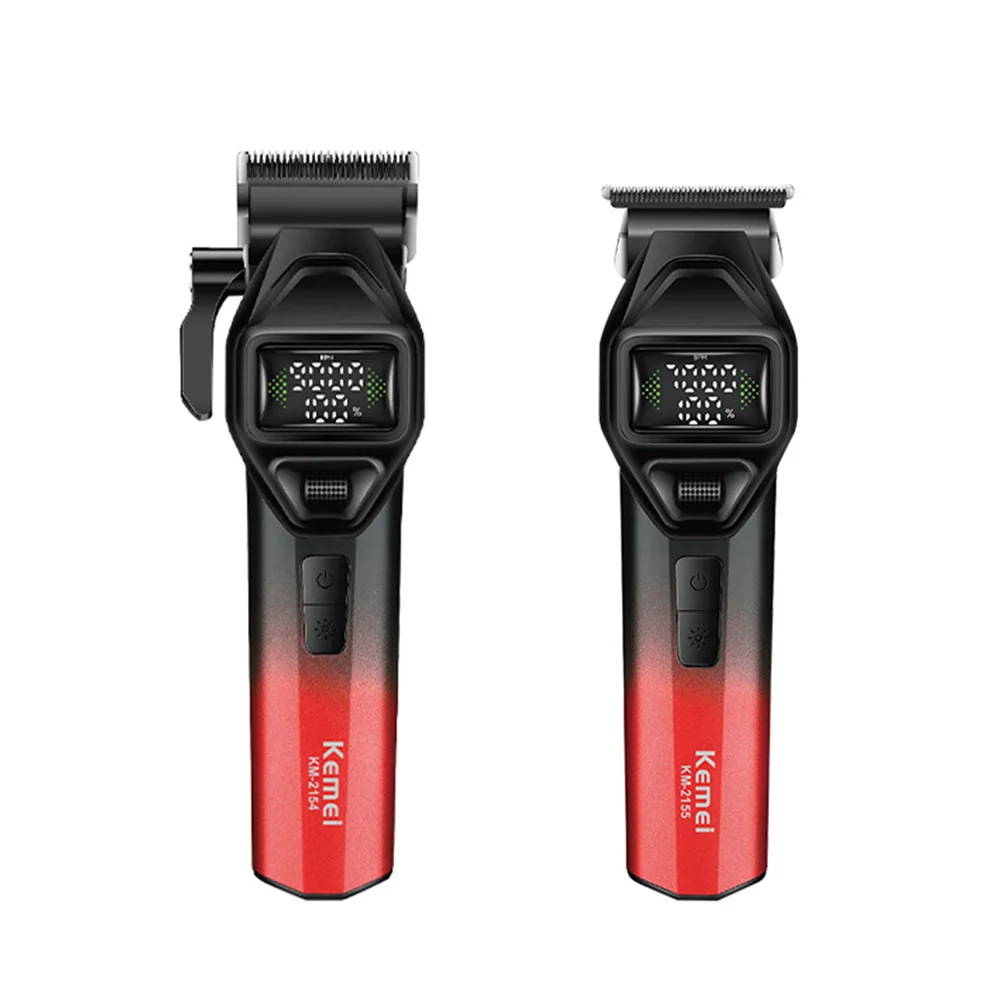 kemei-2154トリマー-バーバー-9000回転-分-kemei-2155-クリッパー＆トリマーセット-0mm-ヘアクリッパー-メンズ-電動