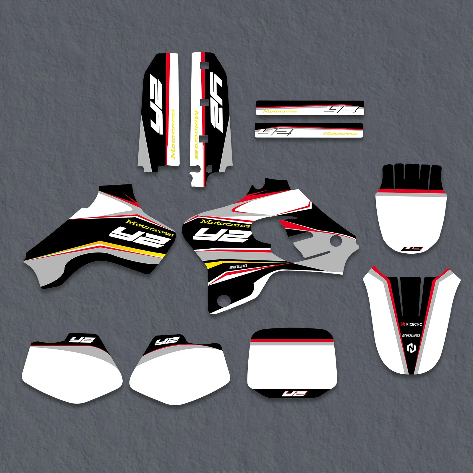 For Yamaha YZ80 YZ 80 1993-2001 2000 1999 1998 1997 1996 Motorcycle Fairing Graphic Fairing Background Decals Stickers Customize