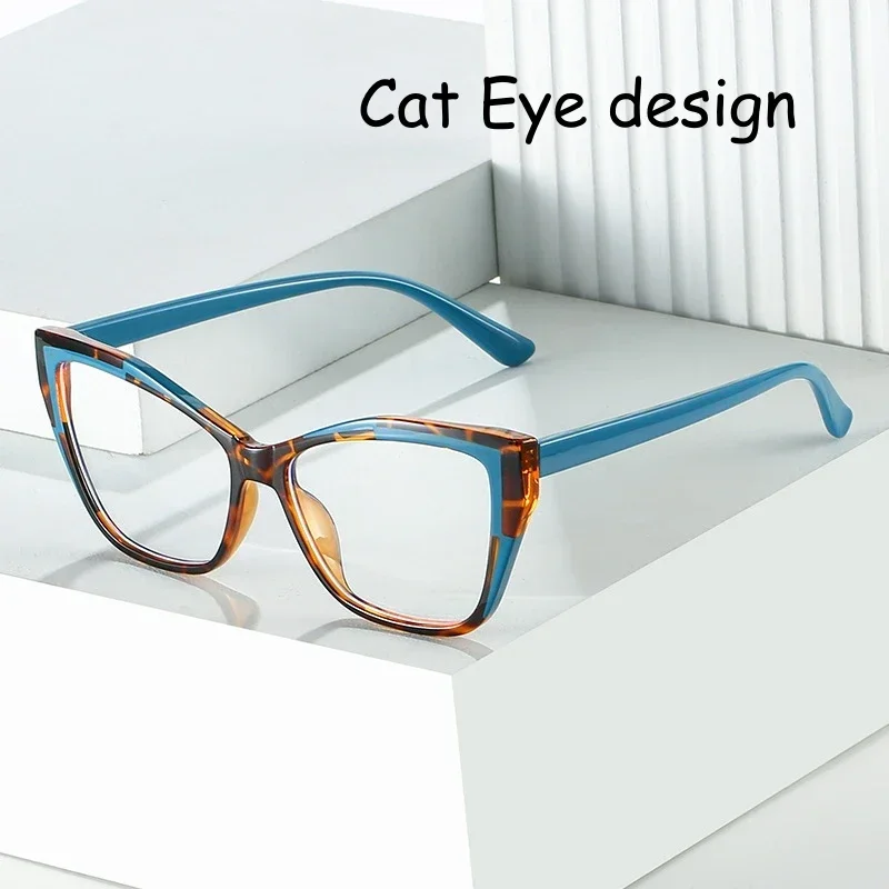 

Anti-blue Light Women Cat Eye Eyeglasses Frame Brand Designer Oversized Optical Glasses Frames Clear Glasses for Men Women