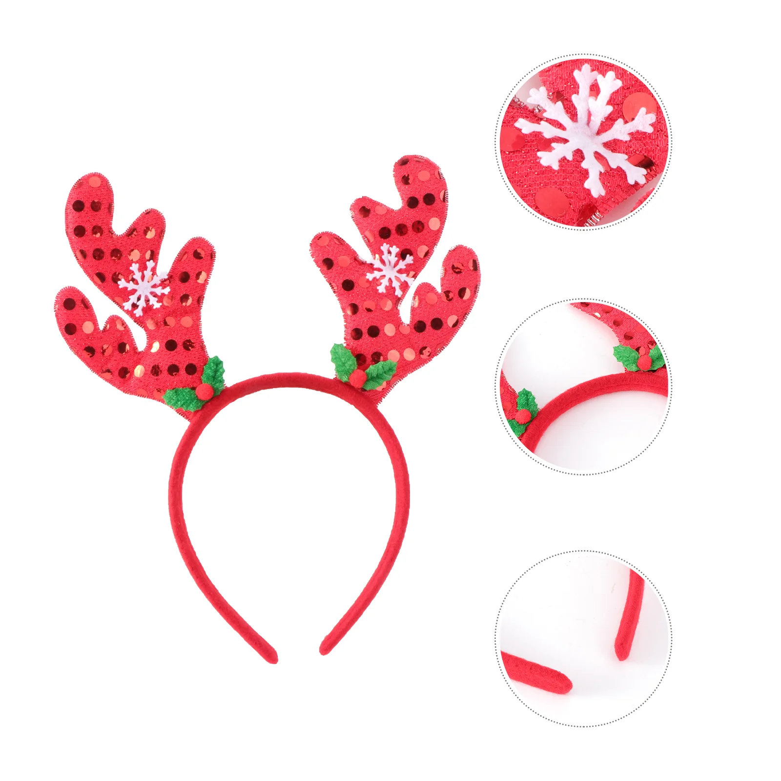 

Reindeer Headbands Christmas Women Girls Hair Hairband for Cosplay Headpieces Red Antlers Hoop Miss