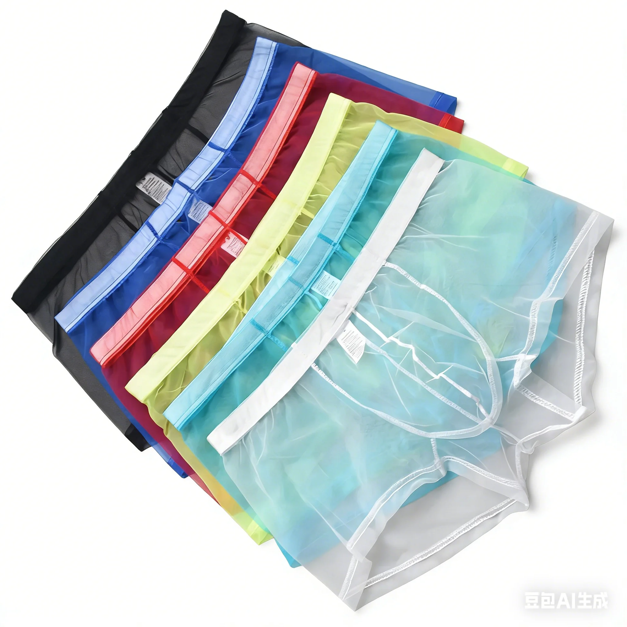 

Men's Bulge Boxy Underwear Sheer Mesh Thin Transparent Lightweight Soft Trunks Gays Erotic Low Waist U Convex Pouch Boxer Briefs