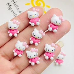 20 Pcs New Cute Cartoon Animal Kitten Resin Cabochon Scrapbooking DIY Jewelry Hairpin Craft Decoration Accessories