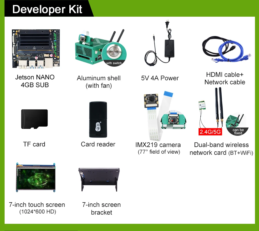 Jetson Nano 4GB KI-Entwickler-Kit für große Sprachmodelle zur Künstlichen Intelligenz-Programmierung, Deep Learning und ROS2 Robotik – Detail 7