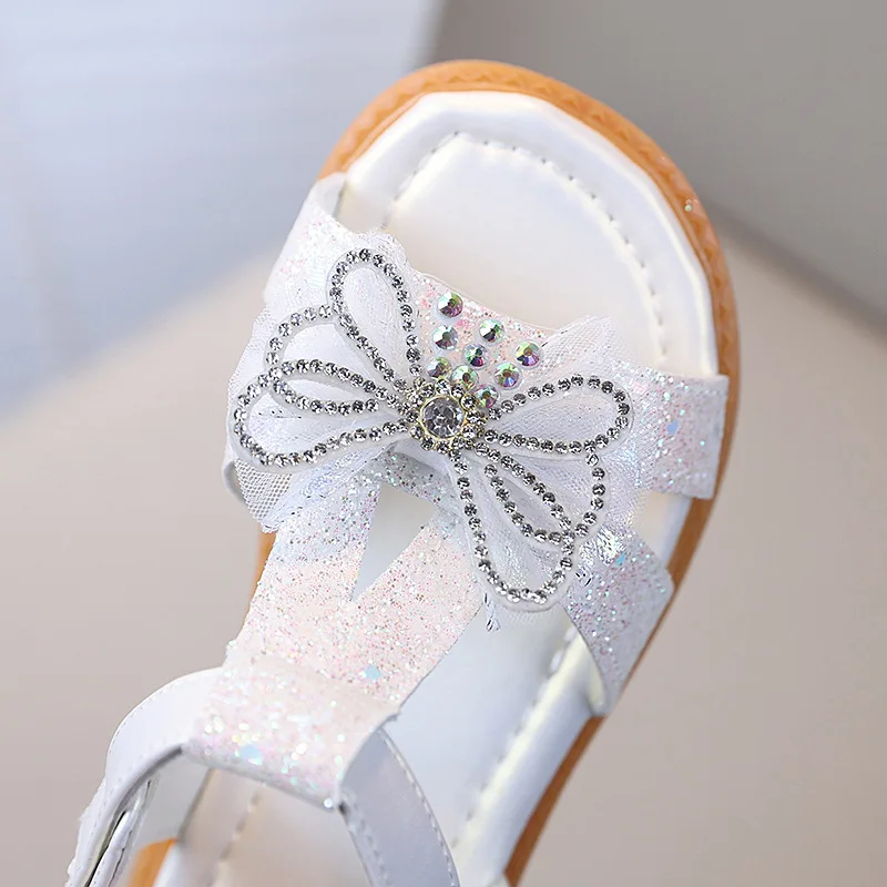 PURPLE PINK WHITE Children Shoes Girls  Princess Shoes Fashion Girls Sandals Kids Designer Single Shoes Summer New Girls Sandals