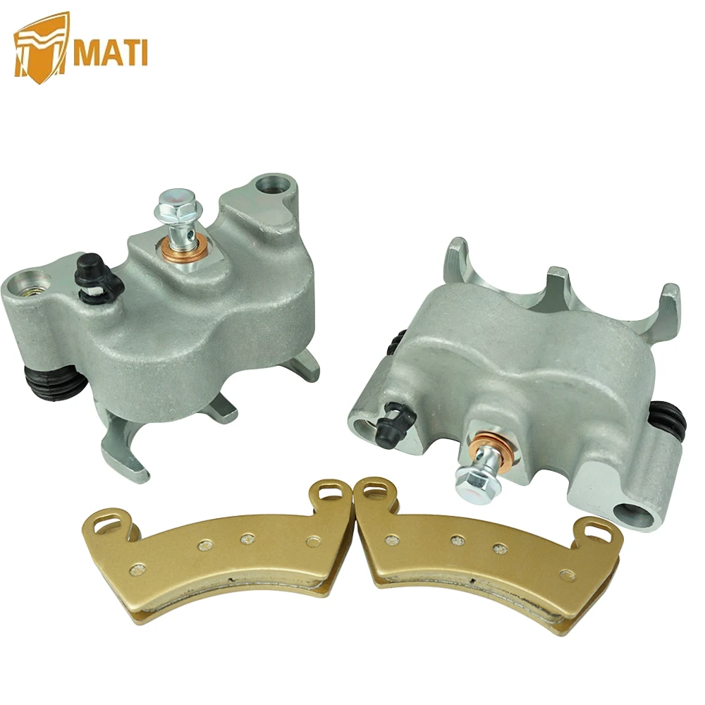 Front Left Right Brake Caliper with Pads for ATV Polaris Ranger RZR 500 570 700 800 900 1000 4X4 RS1 GEM General Military Ranger