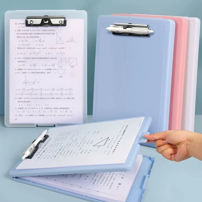 Clipboard File A4 Gaya Baru Kapasitas Besar 2-in-1 Folder Berkualitas Tinggi untuk Kertas Tes Siswa, Menulis di Kantor & Penyimpanan Dokumen