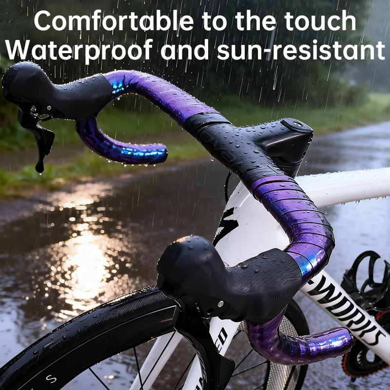 Straße Bunte Fahrrad Lenker Strap Schock Absorbieren Anti-slip PU Griff Bar Band Drop Wrap Strap Radfahren Bar Band Getriebe – Detail 4