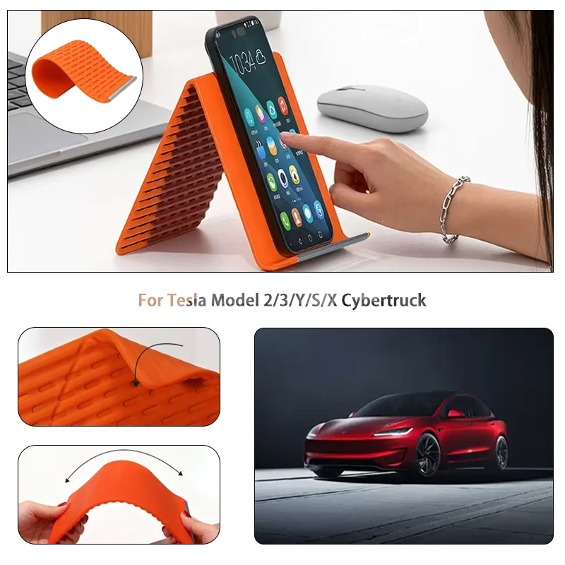 Flexible Foldable & Transformable Stand For Tesla Model 2/3/Y/S/X Cybertruck car phone holder