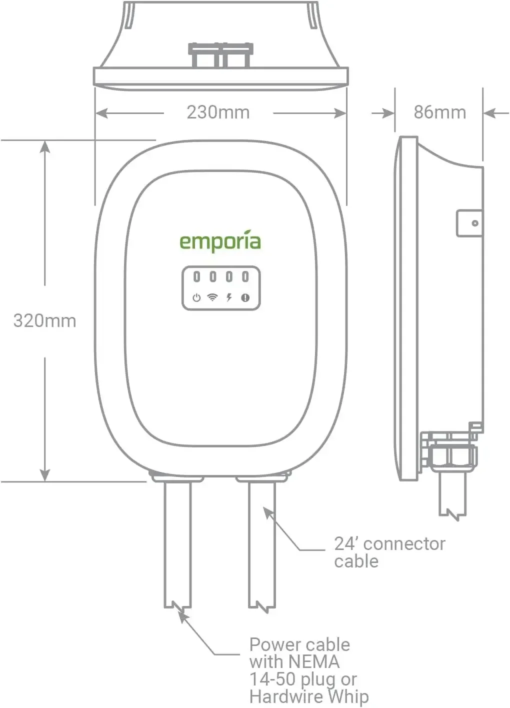 Level 2 EV Charger 48 Amp / 11.5kW / 240V | Smart WiFi Enabled EVSE | UL Listed/Energy Star image 5