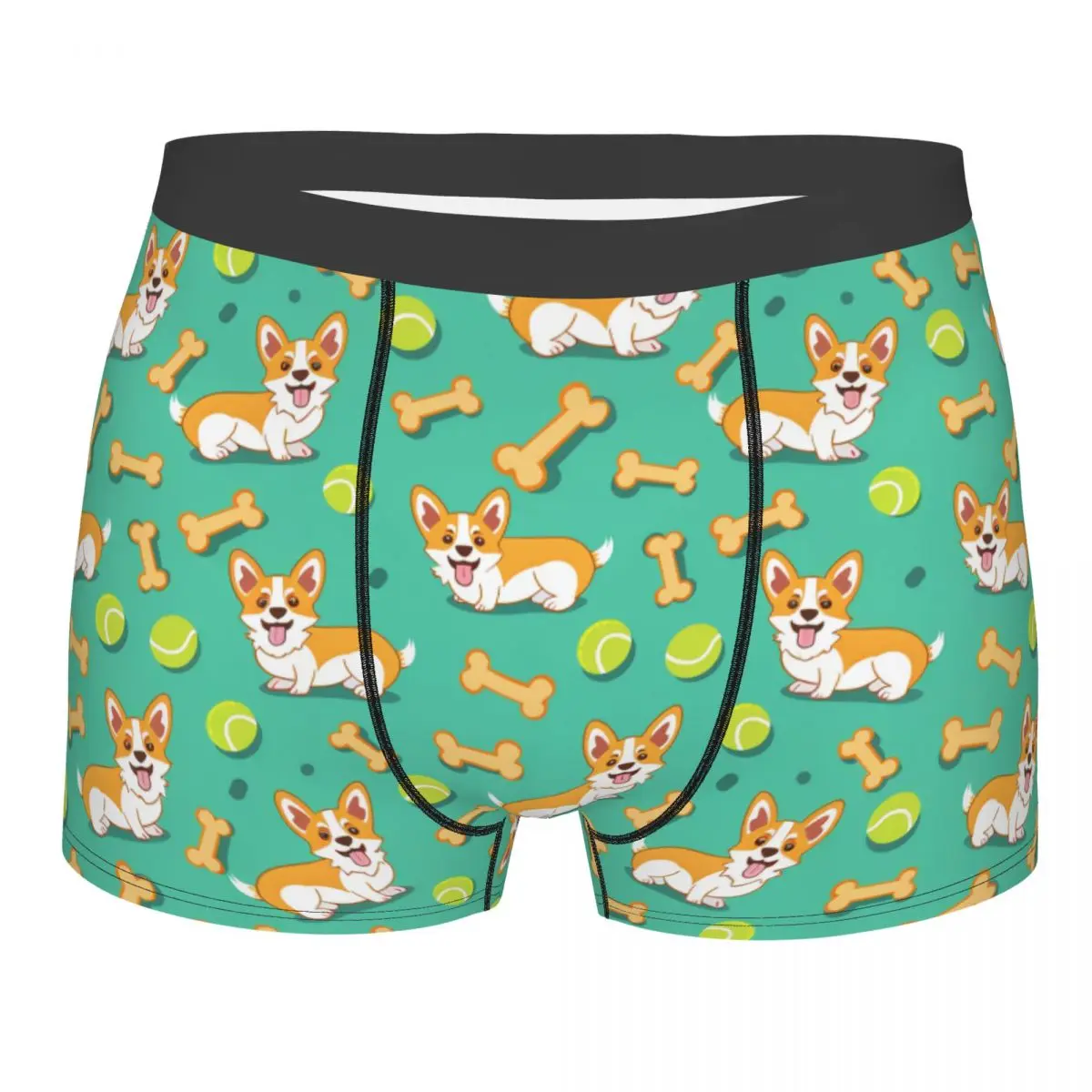 Custom Cool Corgi Dog Pattern Boxers Shorts Panties Male Underpants Comfortable Briefs Underwear