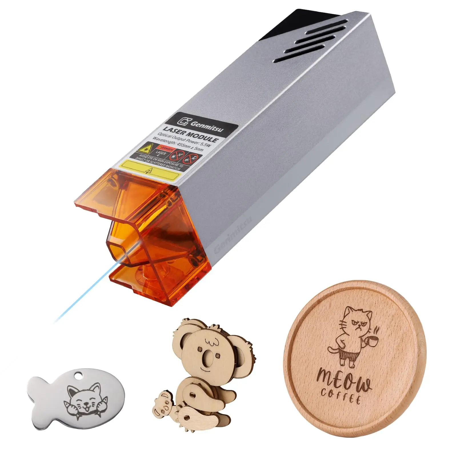 Genmitsu 5000mW Laser Engraver Module 450nm Laser Head for CNC 3018-PRO PROVer V2 3020-PRO MAX Cubiko Laser Cutting Machine