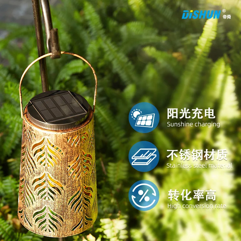 

Solar-powered Hanging Lamps, Garden Lamps, Outdoor Landscape Balconies, Home Decoration, Garden Retro Iron Lanterns