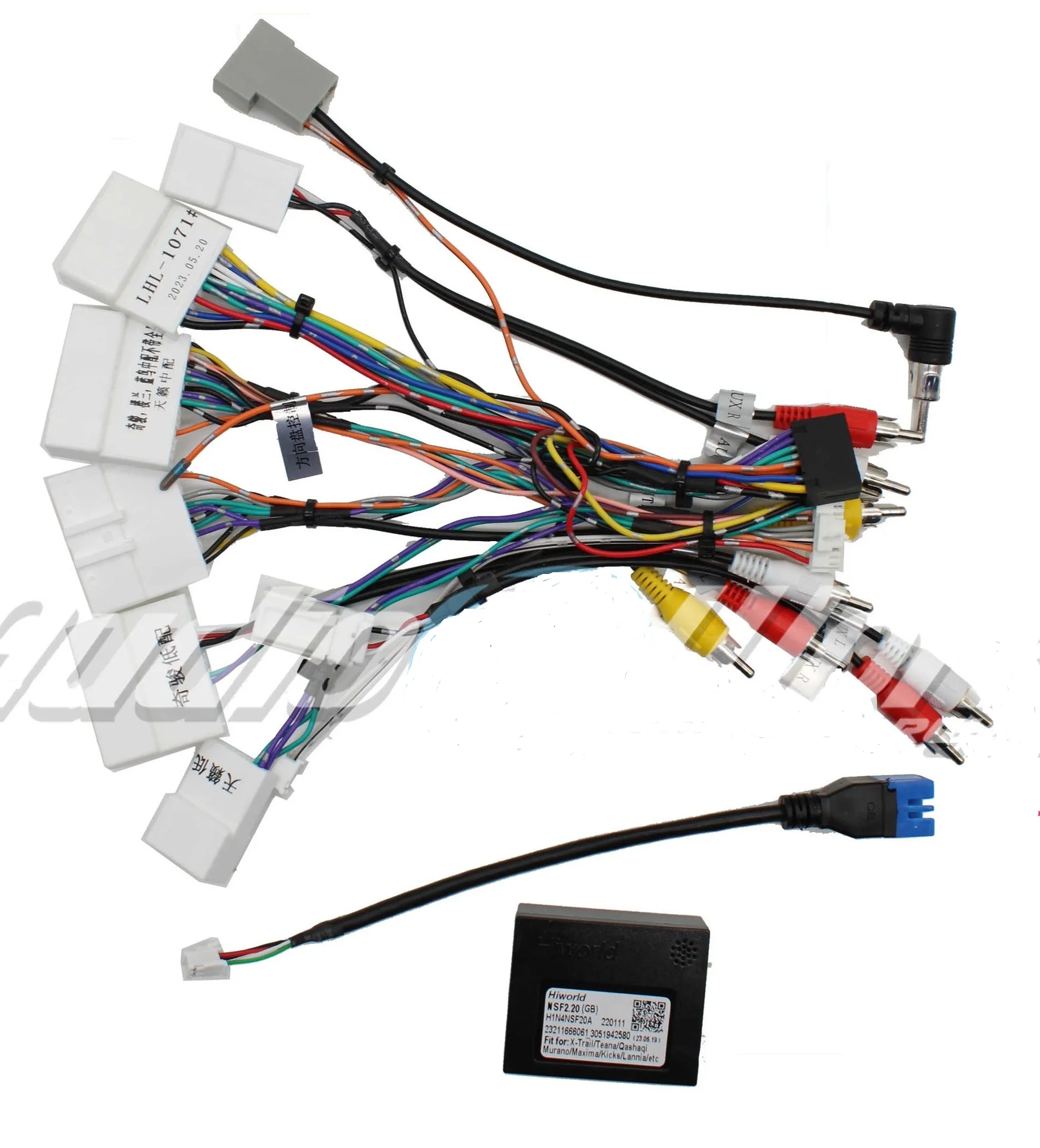 16 Wiring Harness CANBUS Decoder For X-Trail Teana Qashqai Murano Maxima Kicks Lannia Android Radio