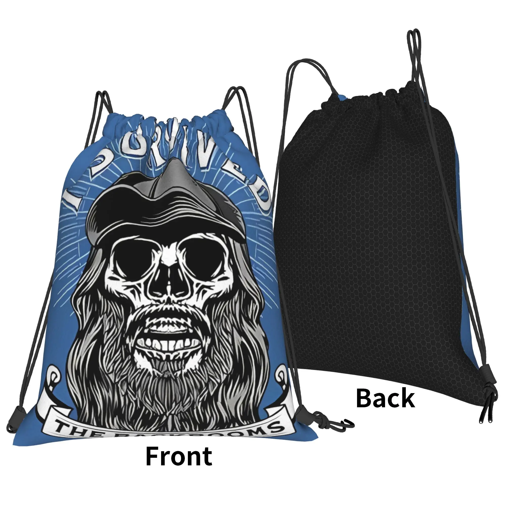 Skull Backrooms entity Portable Drawstring Bags Sports Riding Gym creepy aesthetic Storage Backpacks