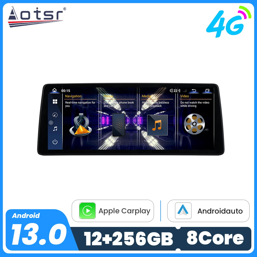 12.9'' Android 14 for BMW 5 Series E60 2003-2010 CCC Ultra-thin Screen Navigation Carplay Car Radio Multimedia Player EVO 4G