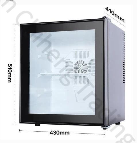 30L Hotel Room Mini Refrigerator Home Single Door Small Transparent Refrigerated Fresh-keeping Cabinet