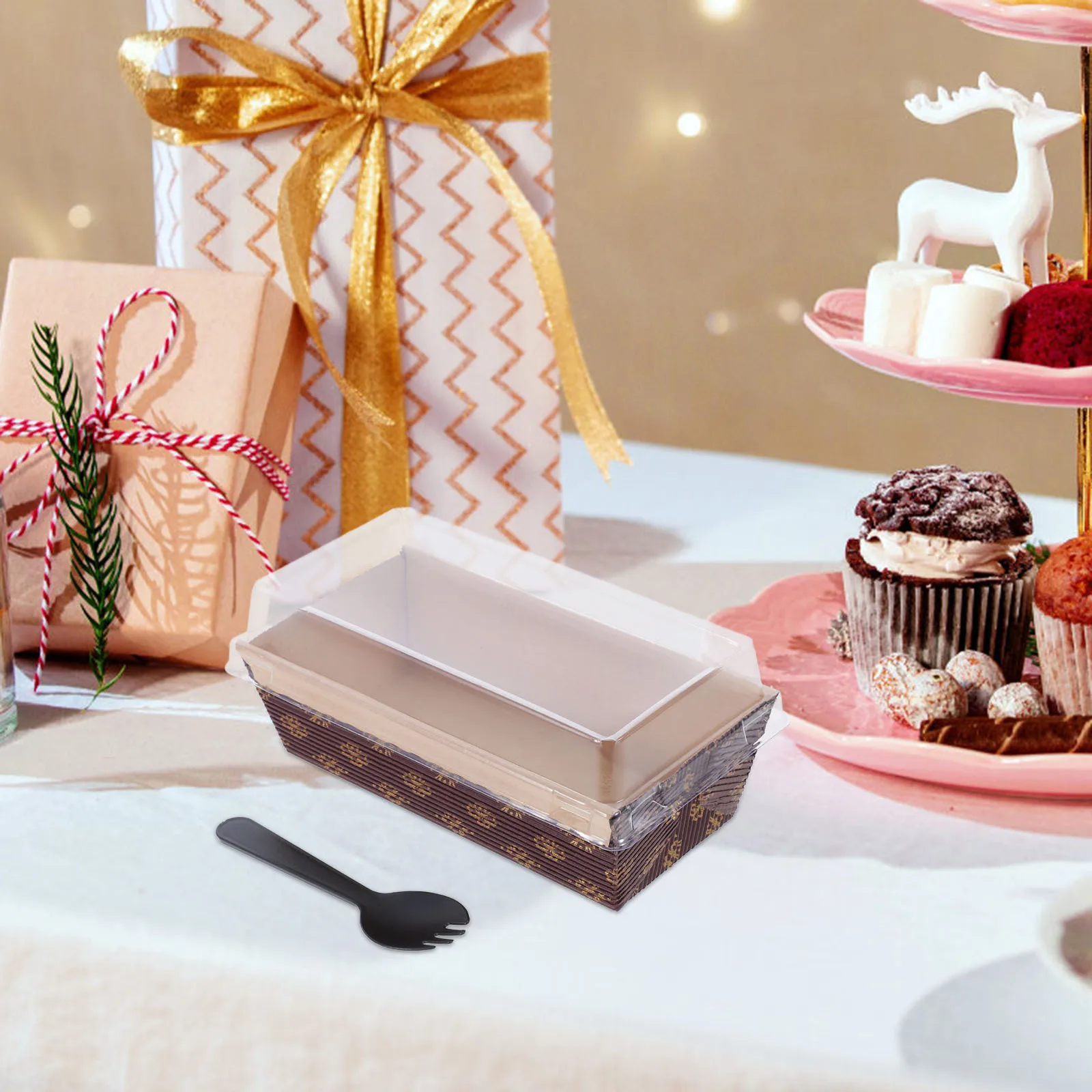 75 قطعة مقالي رغيف الورق المستطيلة مقاومة للحرارة صواني الخبز المموجة للخبز كعكة الكعك المنزل المهنية استخدام المخابز