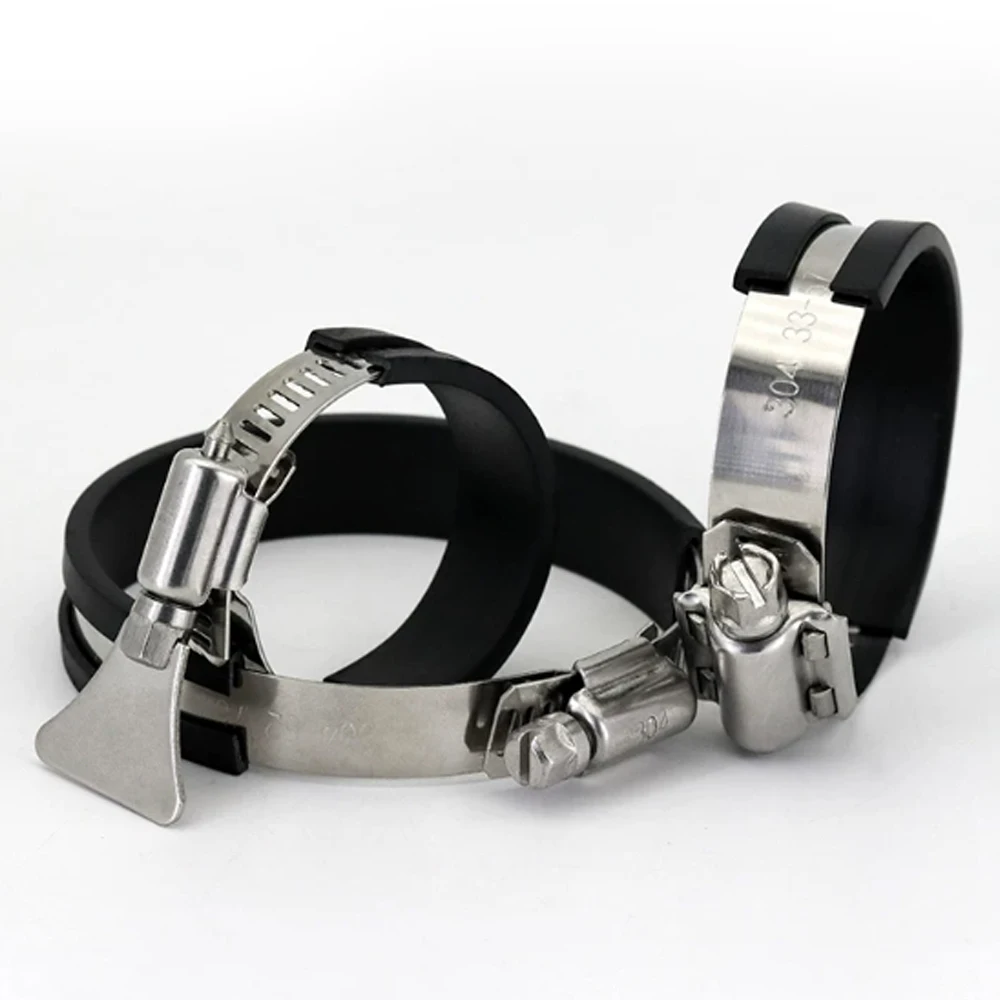 1Pcs 304 Stainless Steel Slotted / Cross / Handle Rubber Strip Throat Clamp Fixing Clamp Snap Fastener Quick Connector