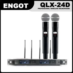 QLXD24 BETA 58 58 2 Channel True Diversity Condense Digital Wireless Microphone System Mic for QLXD4 Stage Performance