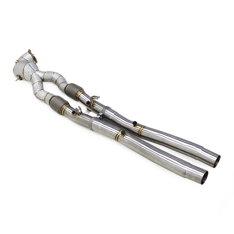 Race Catted Downpipe For Audi RS3/TTRS 2.5T 2023-2024 Racing Car Escape SUS304 Mid Pipe With OPF Exhaust System