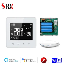 Tuya WiFi Zigbee Thermostat Smart Home Battery Powered Temperature Controller For Gas Boiler Works with Alexa Google Home