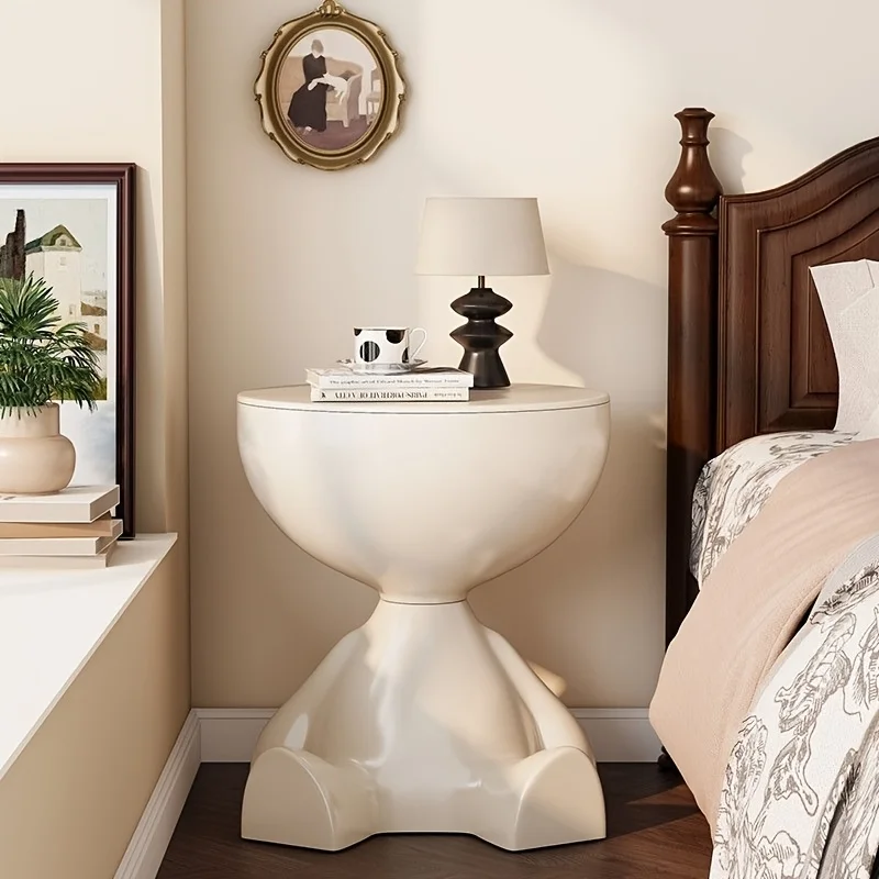 Creative bear shaped plastic bedside table,minimalist coffee table in small space,multifunctional bedside table,easy to assemble image 3