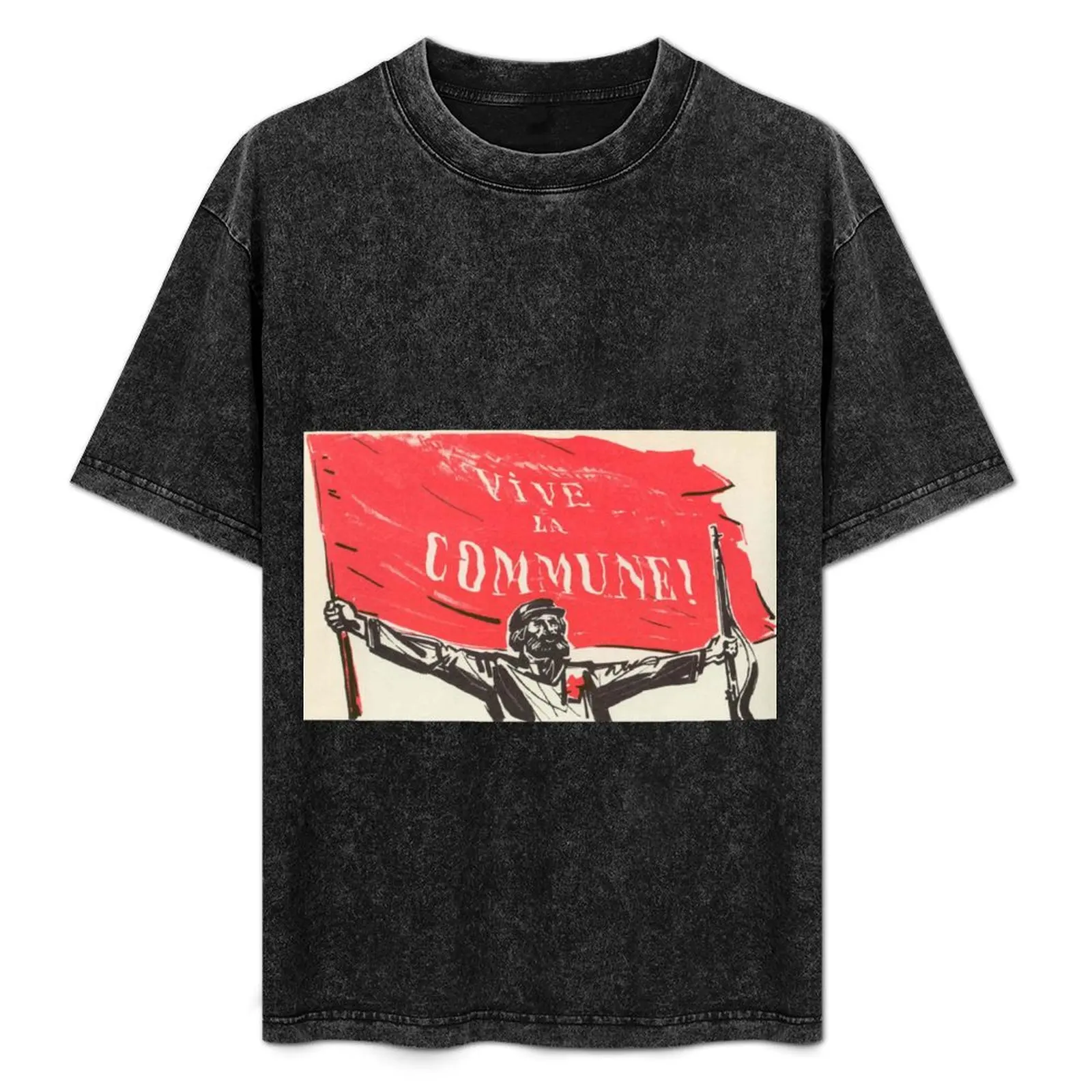 Paris Commune Poster - Vive Le Commune T-Shirt graphic shirts custom shirt mens tall t shirts