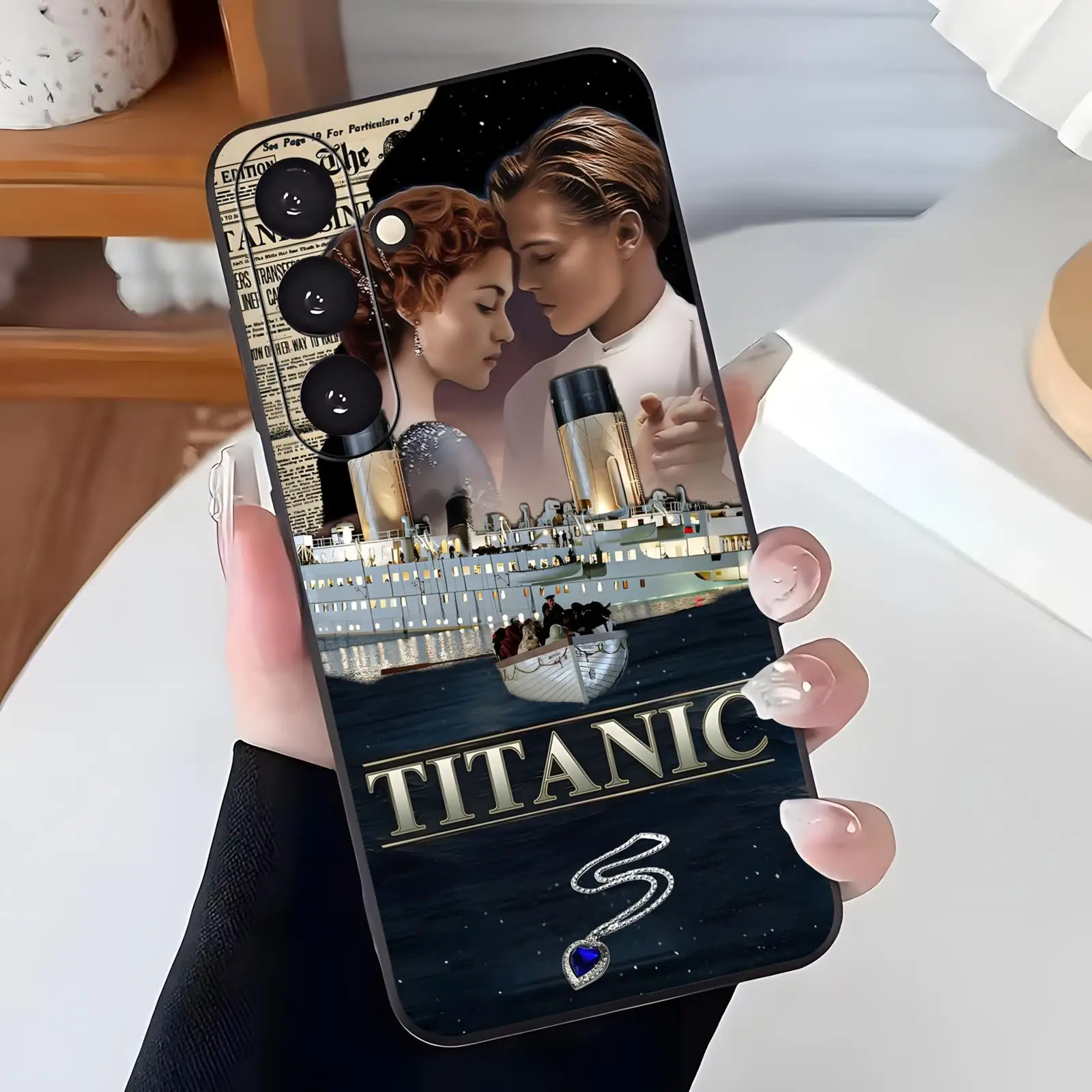 Phone Case For Samsung A57 A56 A37 A27 A17 A36 A26 A55 A35 Classic movie Titanic  Black Matte Soft Case