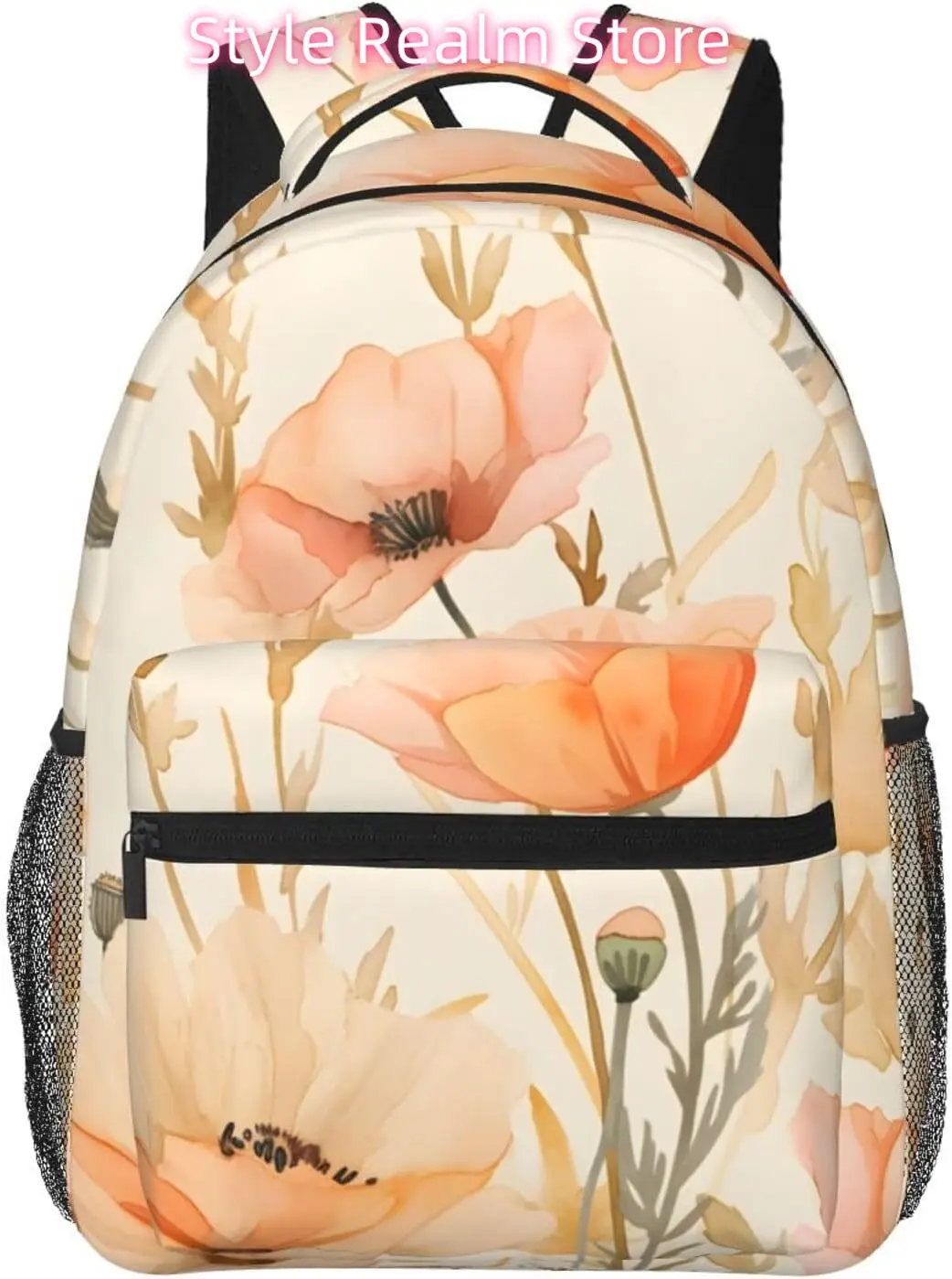 

laptop bag back to school Funny Classic Flowers Lightweight Laptop Backpack Lightweight Multipurpose Travel Casual Daypack Unise