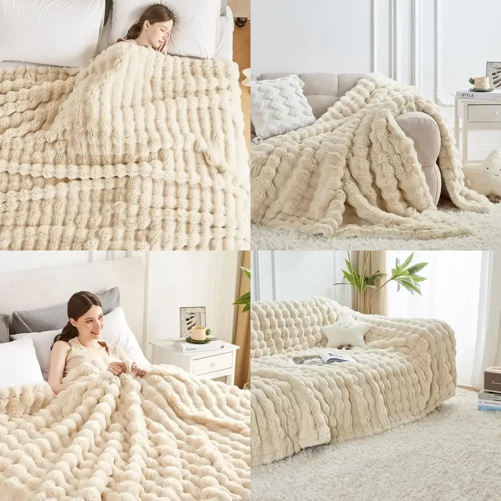 

Плед из искусственного меха шерпа, ультрамягкий, пушистый, размер Twin Size 60x80 - теплый, уютный для дивана, кушетки, спальни, кемпинга - цвет хаки, декоративный