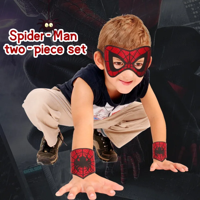 子供のためのスパイダーマンマスクとブレスレットのセット,コスプレ,ヒーローの衣装のアクセサリー,ハロウィーンのボールのパーティードレス