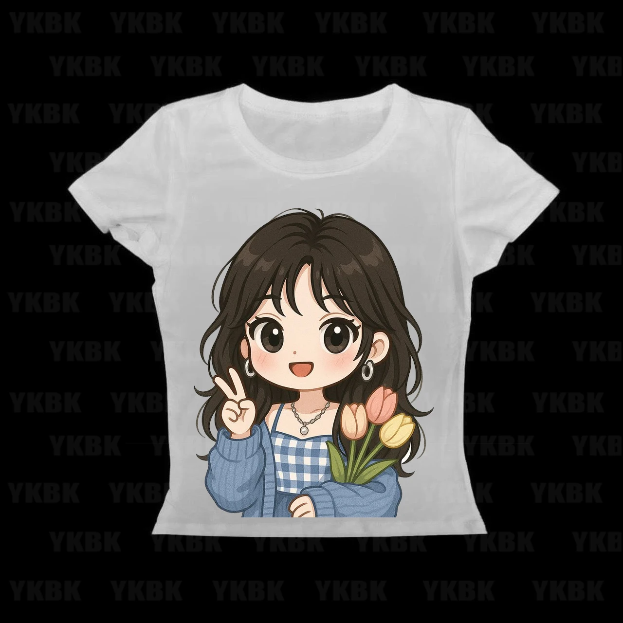 

Short Sleeved T-shirt Set Casual Cute Girl Printed T-shirt Summer New Cartoon Full Print Cute
