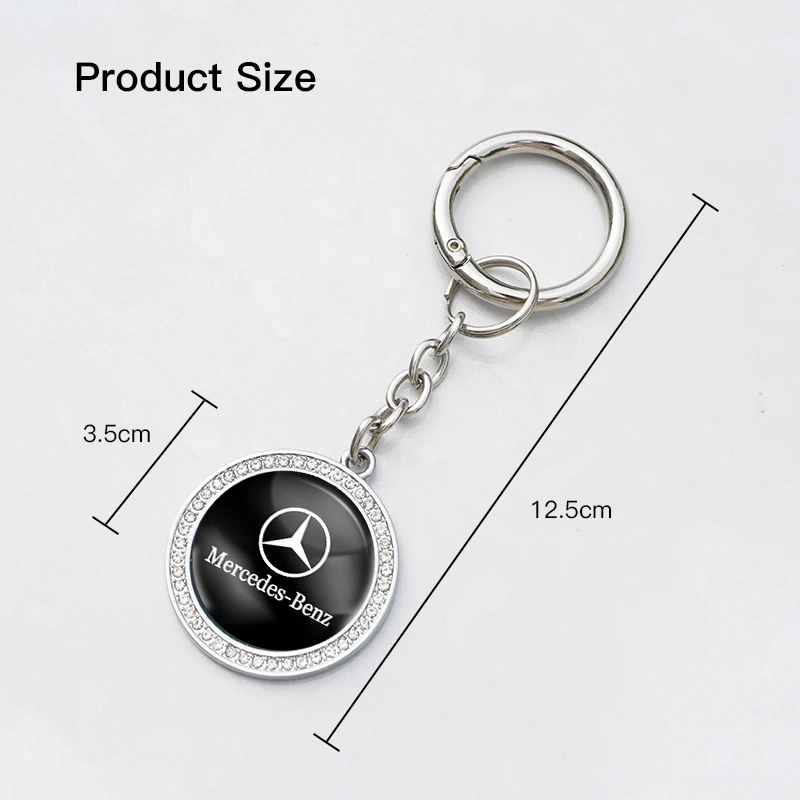 High Quality Car Logo Keychain Zinc Alloy Keyring For Mercedes Benz AMG Smart W205 C300 W203 W206 W108 W124 W126 W140 W168 W169