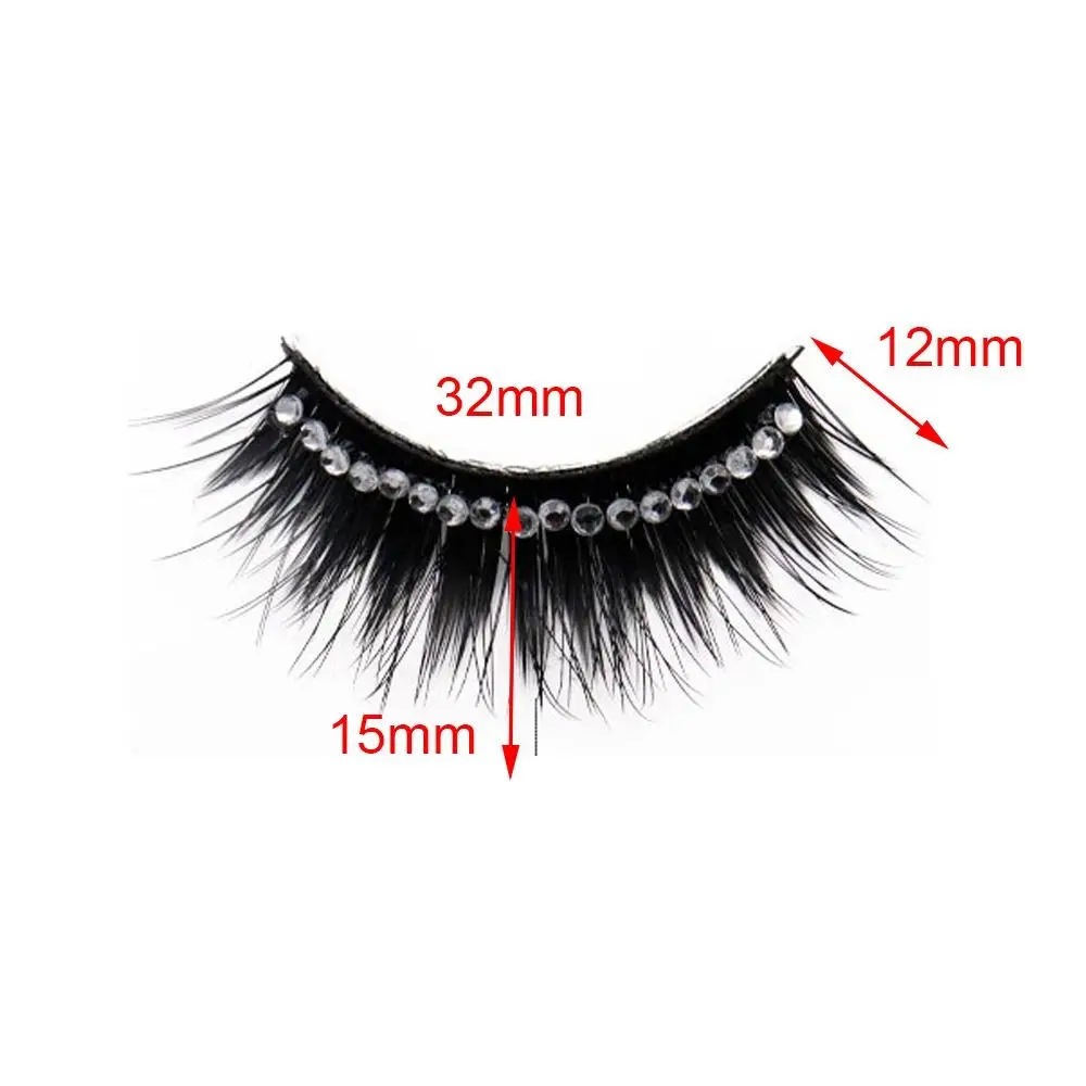 光沢のあるスパイキー女性美容ふわふわまつげグリッターアイエクステンションつけまつげ厚い長いまつげダイヤモンドマンガまつげ