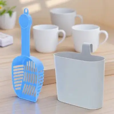 

2pcs Cat Litter Scoop Set Heavy Duty Abs Mesh Sifter For Clumping Crystal Litter Box Cleaning Large Long Handle Pet Waste