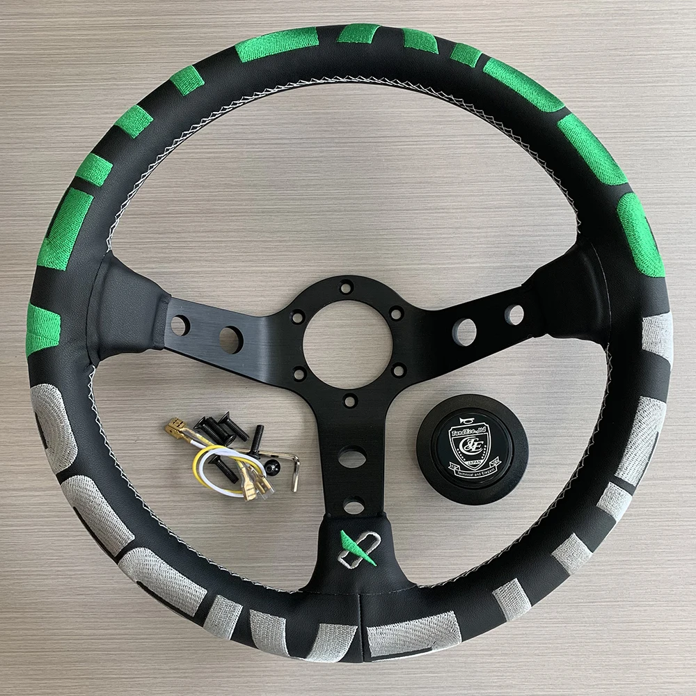 JDM VERTEX LANG Redesign Green Color VERTEX 1996 wheel Racing Steering Wheel