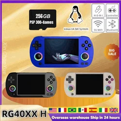 ANBERNIC RG40XX H Retro Handheld Game Console Video Player 4.0-inch IPS screen Linux 5G WIFI Bluetooth 256G 300+ PSP Games Gift