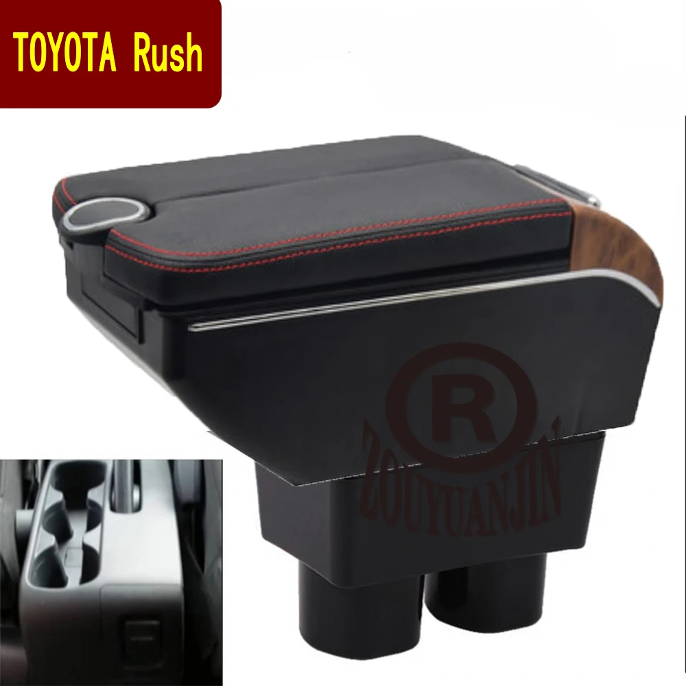 For Toyota Rush Armrest Box Center Console Storage Elbow Rest Arm with Phone Charging USB Interface Cup Holder