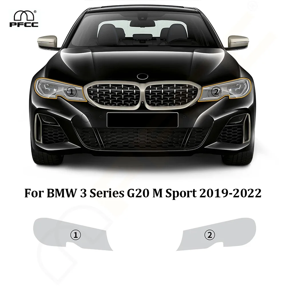 

For BMW 3 Series G20 M Sport 2019-2022 Headlight Rearview Paint Protection Film Pre-cut TPU PPF Bra Anti-scratch Clear Kit