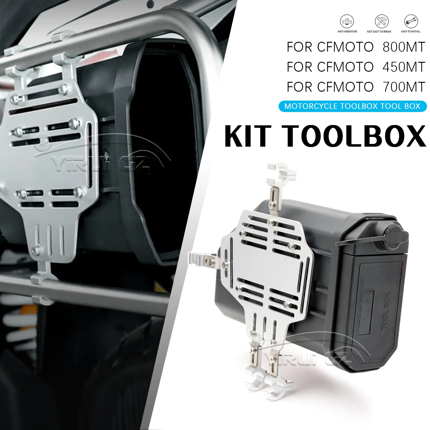 

ДЛЯ CFMOTO 800MT 650 MT 450 MT 700 MT мотоциклетный ящик для инструментов, ящик для инструментов, водонепроницаемый боковой декоративный ящик, набор первой помощи/разрыва, ящик для инструментов