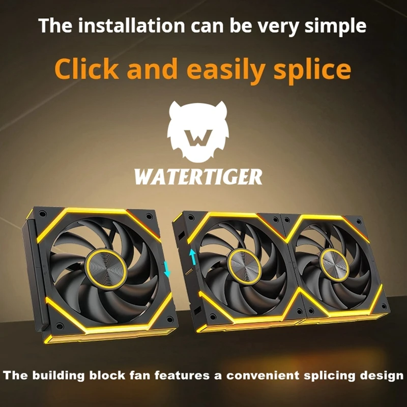 Guangchi V2 building block fan, 120mm case fan,12025 water-cooled fan, 5V ARGB light-emitting fan, convenient for combination.