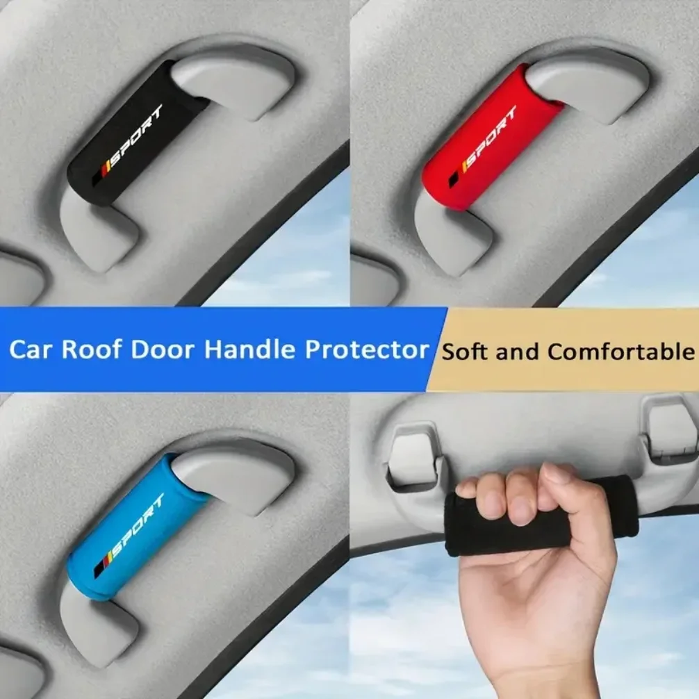 Universal Car Handle Covers Soft Protective Cover Car Roof Handle Cover Car Interior Accessories For All Cars