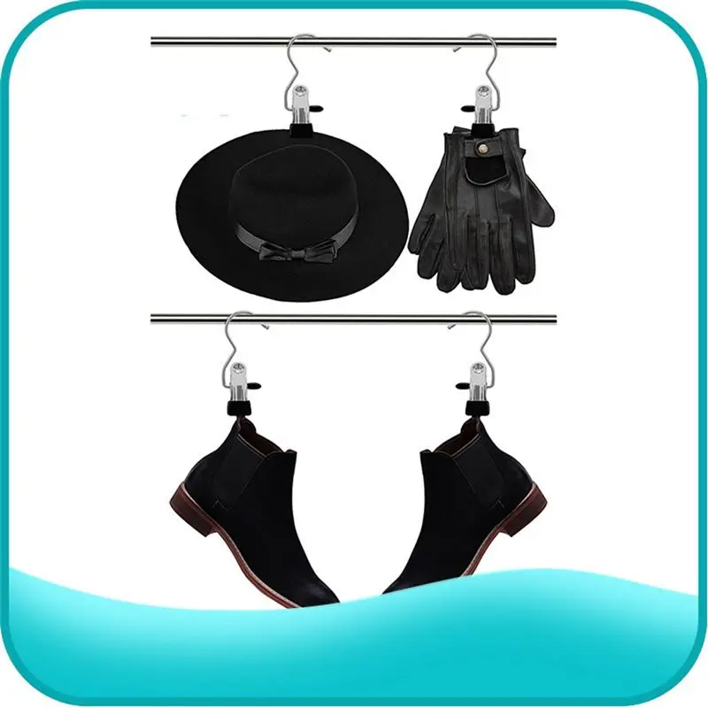 

AT84-30PCS Legging Organizer For Closet Pants Hangers Space Saving Portable Stainless Steel Single Clips